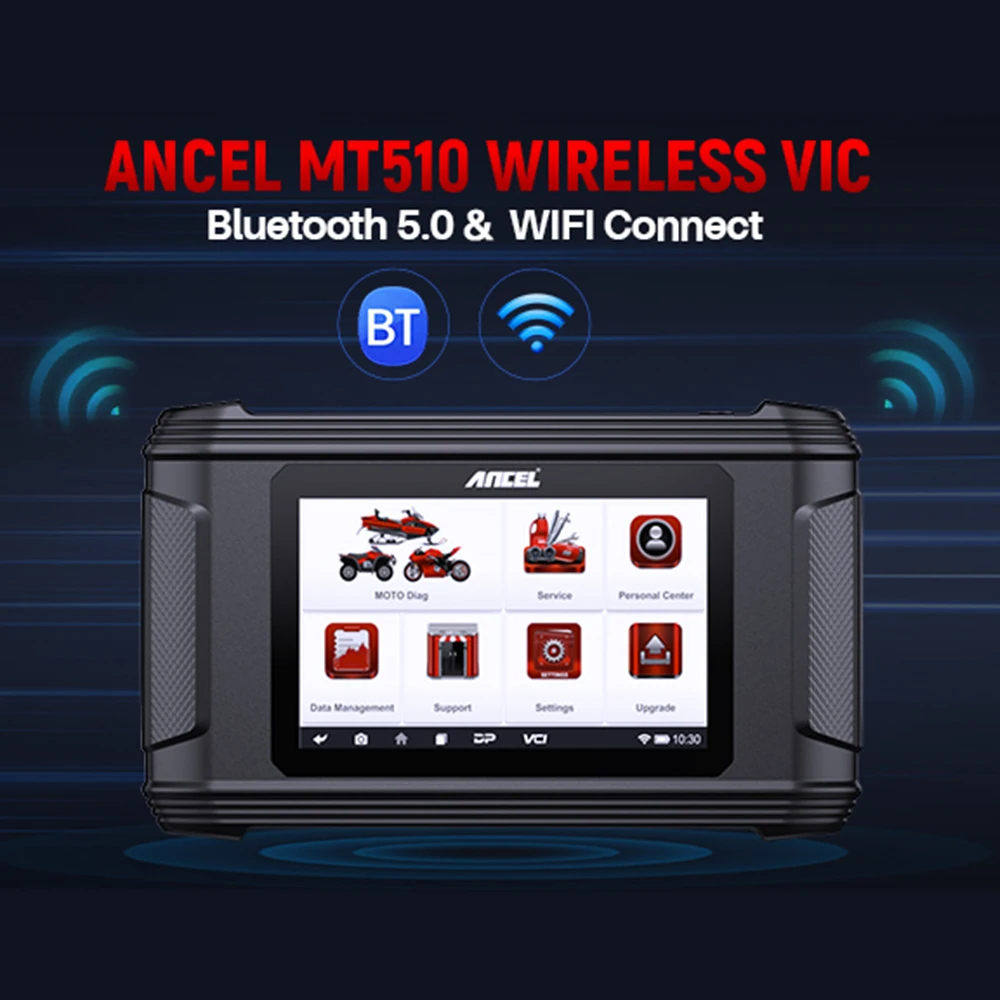 ANCEL MT510 Motorcycle Scanner All System OBD2 Diagnostic Tool for BMW/DUCATI/Harley Support 30+Functions Code Reader