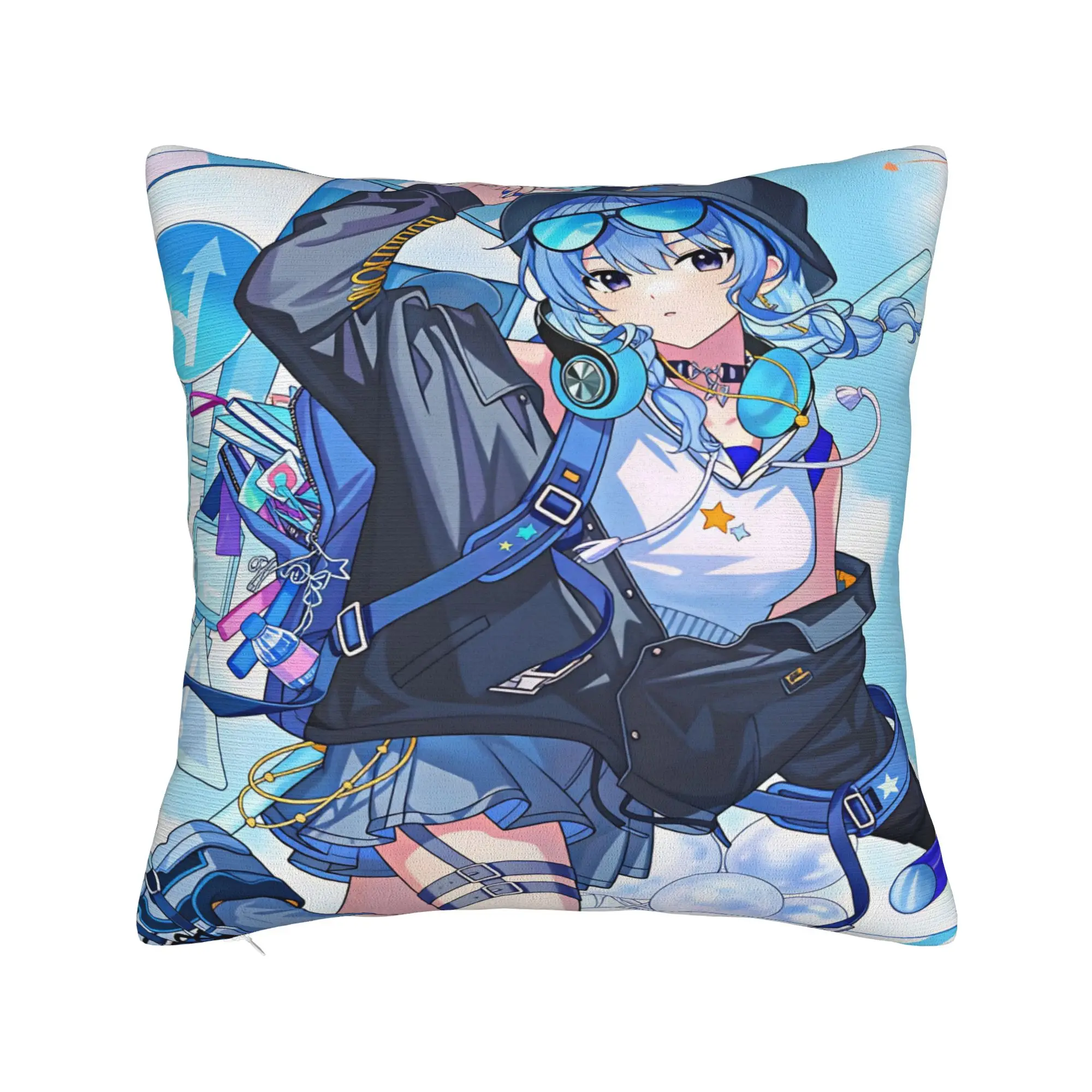 Anime Singer Idol H-Hololive Suise Pillow Case  Fashion Pillow Cover Soft Pillowcases For Living Room Chair