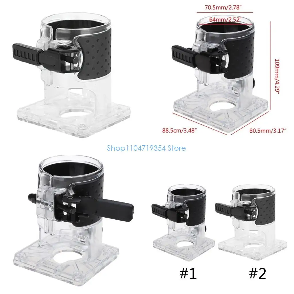 0xld-アルミ合金木工スロッティングマシンダストカバールーターベース掃除機トリミングベークライトフライス盤ベース