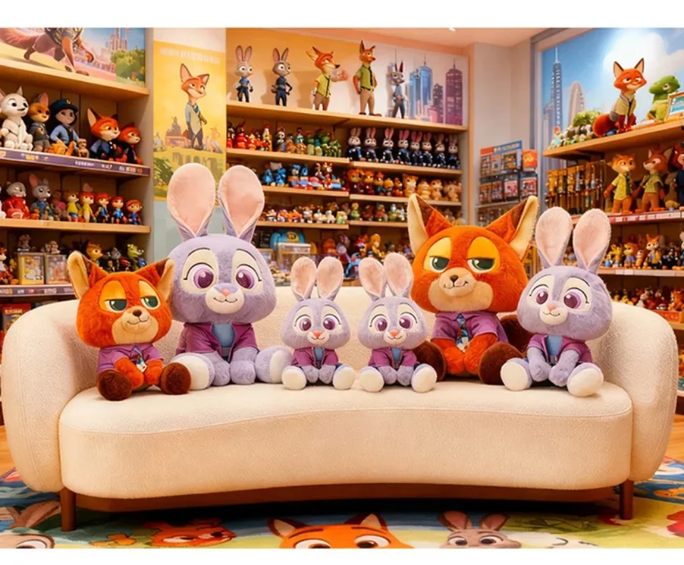 Nuevo Disney 35cm Zootopia Judy Hopps Nick juguete de peluche único estilo de disfraz Animal relleno suave coleccionable regalo de Festival de cumpleaños