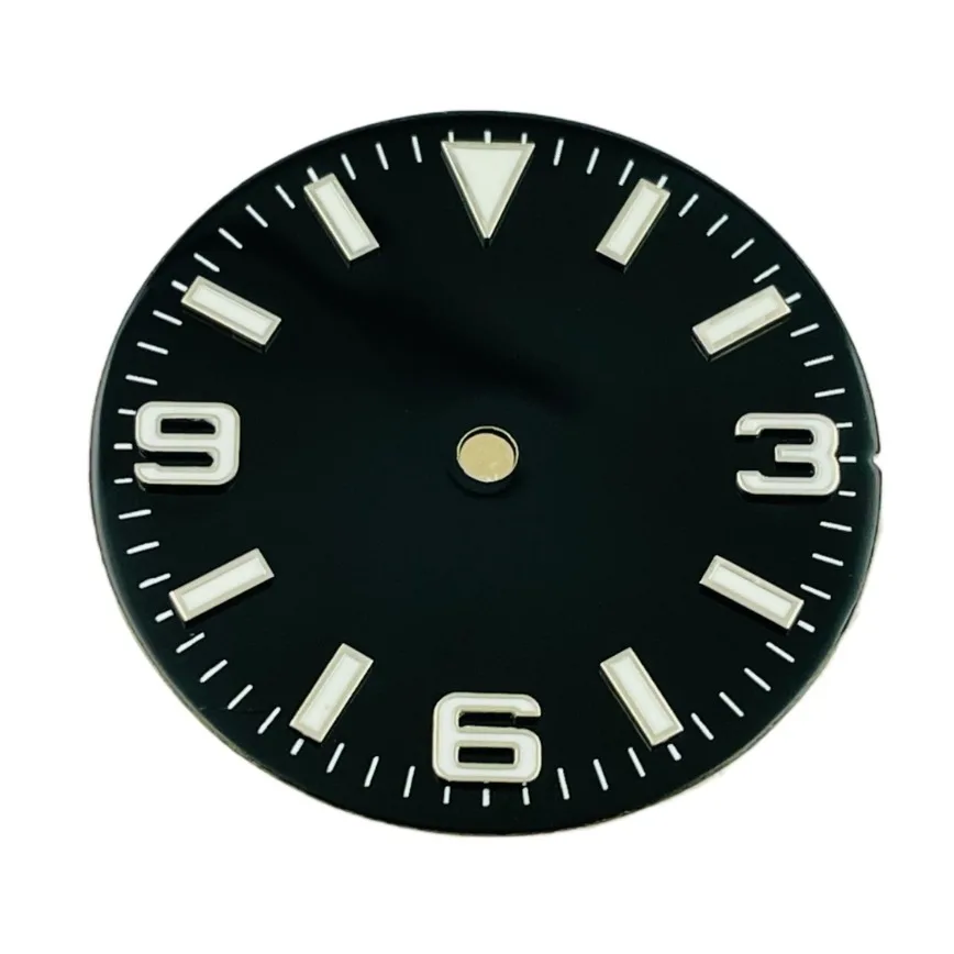 

28.5mm NH35 Dial 369 Black Dial Green Luminous No Date for NH35/NH36/NH38/4R35/4R36 Movements Watch Accessories