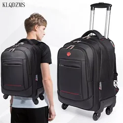 KLQDZMS-Sac à Dos à Roulettes Universel pour Étudiant, Valise d'Embarquement d'Affaires, 18 et 22 Pouces