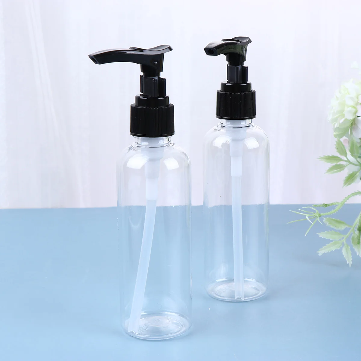 

4PCS Emulsion Bottles Travel Toiletry Durable Plastic Shampoo Dispenser Lotion Pump Empty Reusable Home Bathroom Kitchen Hotel