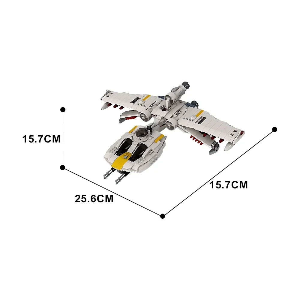 Gobricks MOC K-wing aanval starfighter Bricks Model Space War starfighter Bouwstenen Monteren Speelgoed Kinderen Vechter Speelgoed Geschenken