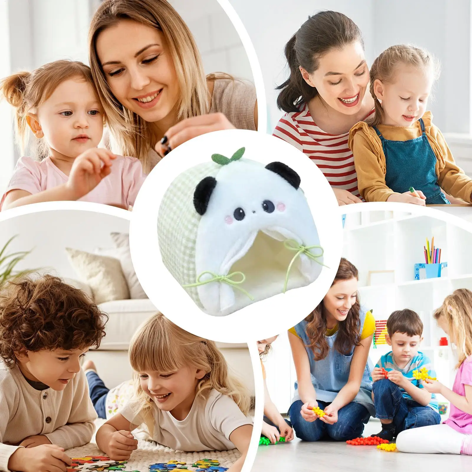 Łóżka dla lalek Miniaturowe meble Zestaw do zabawy Namiot dla lalek Łóżko do salonu Domowa zabawa wyobraźnica Zwierzątka pluszowe Ekspozycja na biurko do wnętrz