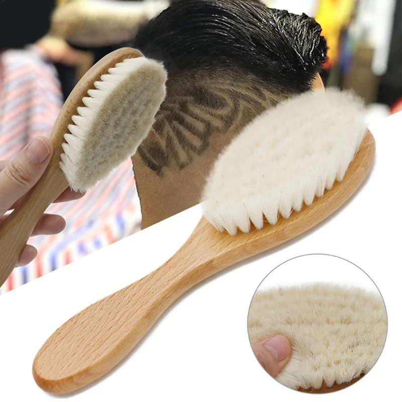 New Baby Care Pure Natural Wool Baby Wooden Brush Comb Brush Baby Hairbrush Newborn Hair Brush Infant Comb Head Massager