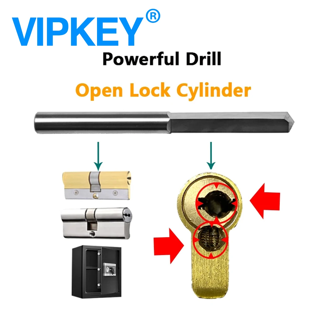 Locksmith Tools to Open Doors Carbide Drill Bit for Opening Locks Milling Cutter Safe Box Brass Cylinders Opener Hand Tools