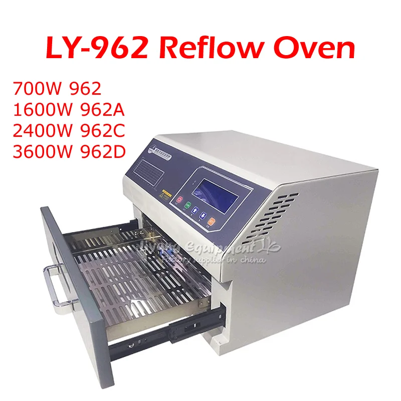 Desktop Refluxo Forno para Estação de Solda Máquina de Solda Aquecedor Infravermelho Pcb Board Smd Smt Bga Retrabalho Estação Ferramenta 962a 962c