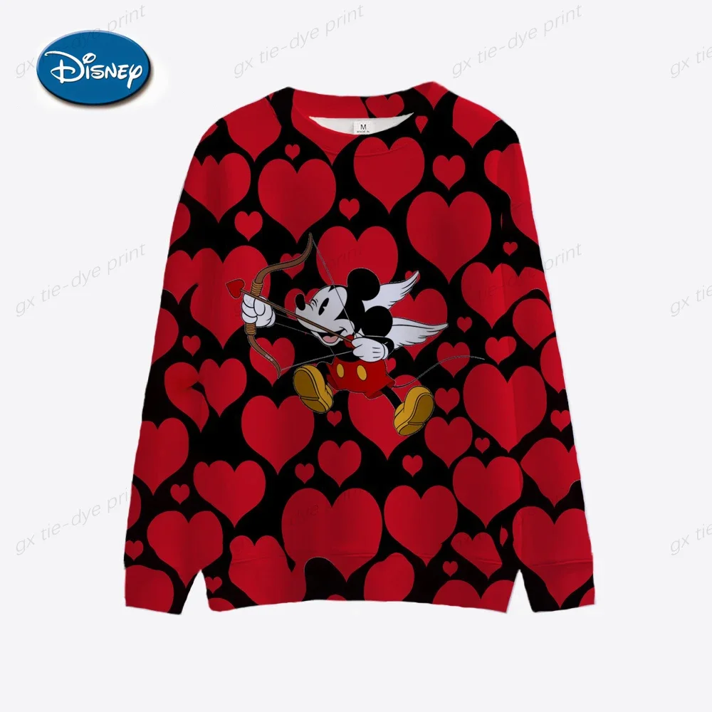 New Women\'s Disney Mickey Mouse Mickey and Minnie 3D Sweater Fashion Men\'s Sweater Autumn Winter Casual Long Sleeve Sweater