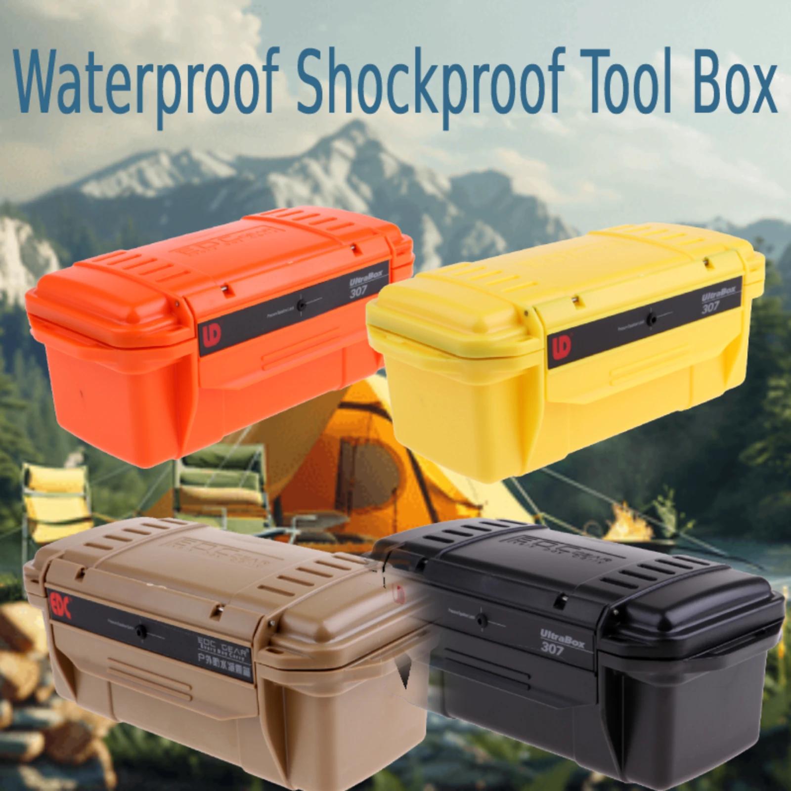 

Large Plastic Waterproof Shockproof Tool Box Airtight Survival Case Container Storage Outdoor Emergency Dry Box Anti Compression