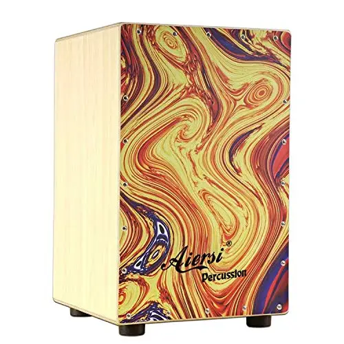 OEM ODM Aiersi Brand Colour Wooden Hand Cajon Box Drum Kit Percussion Musical Instrument For Sale