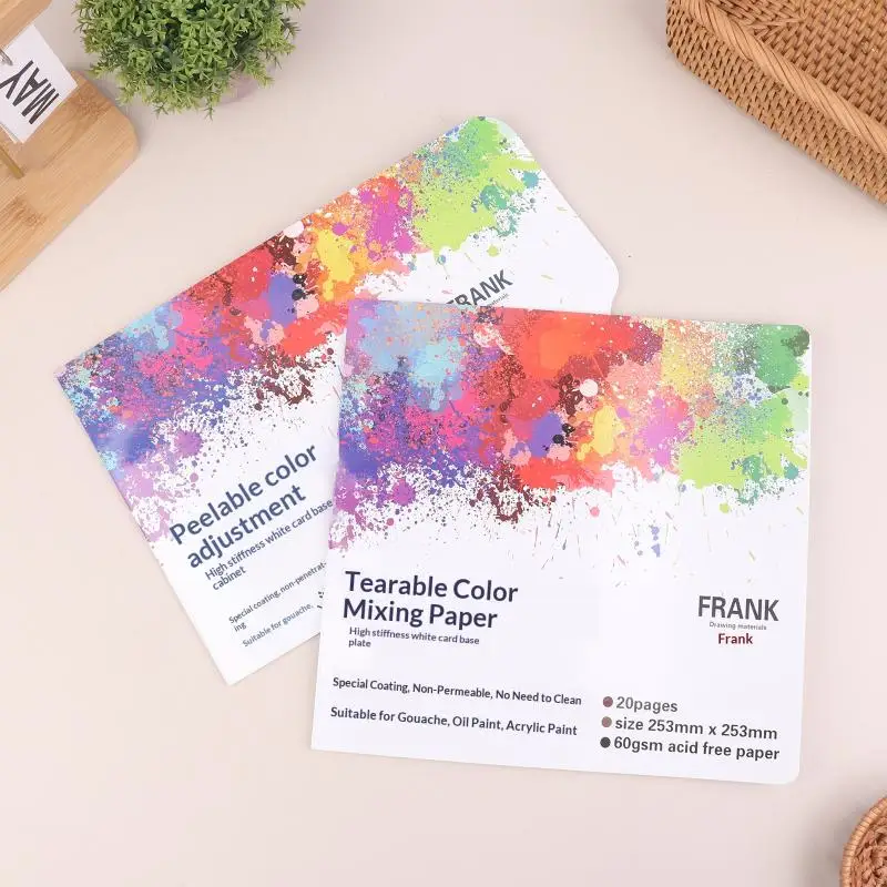 Disposable Tear-Off Palette Paper Paint Palette Plate For Artist Gouache Acrylic Oil Painting Watercolor Art Supplies Artist