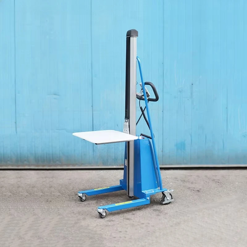 Hand-Pushed Handling Semi-Electric Vehicle, Lightweight Small Lifting Stacking Platform for Loading Unloading