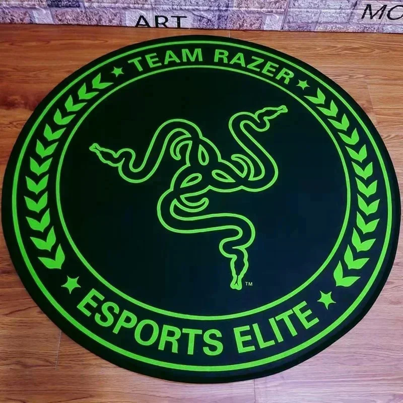 E-Sports Brand Round Carpet Razers T1 Lounge Anti-slip Rug Esports Gaming Chair Floor Mat Soft Rug For Living Room Bedroom Decor