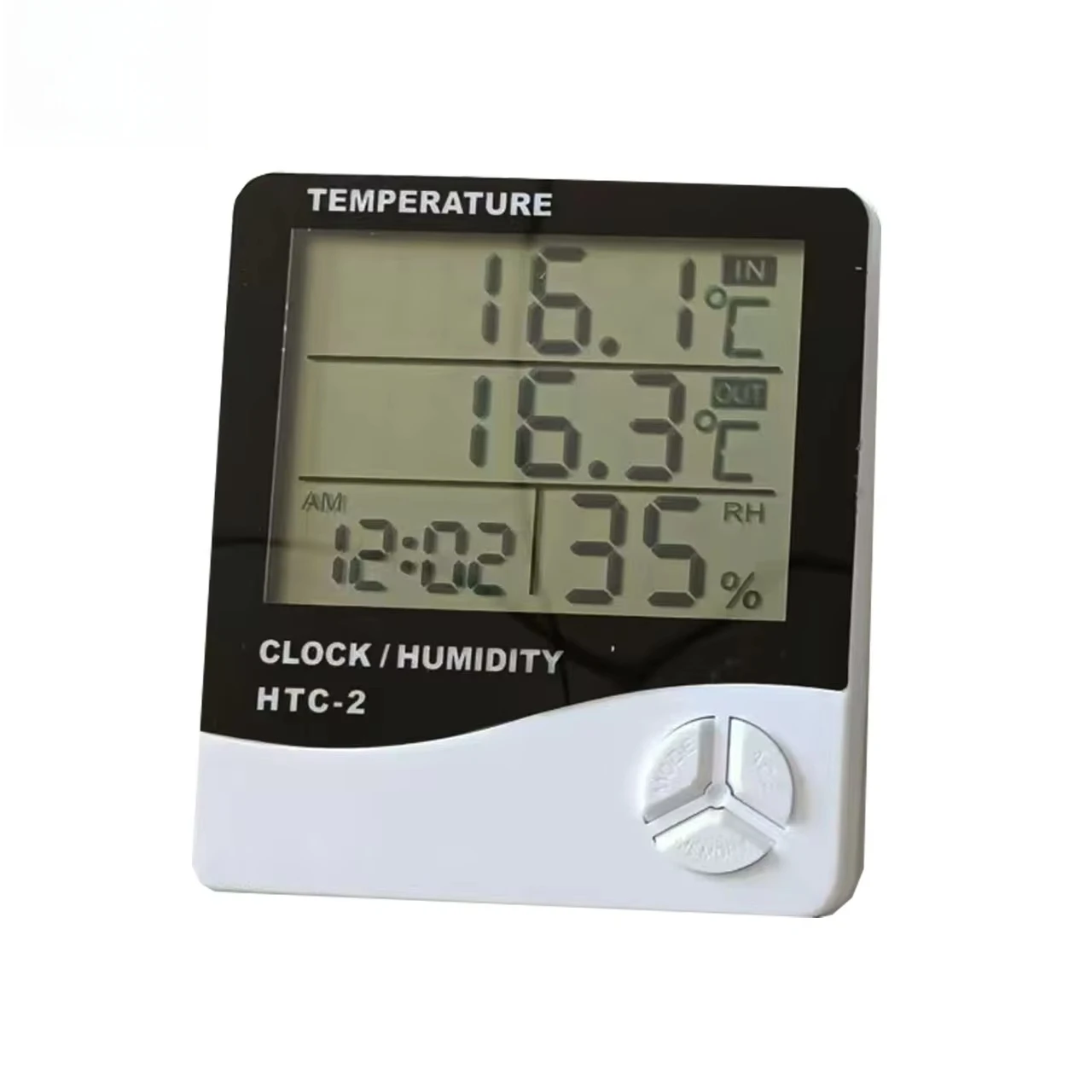 

HTC-2 Egg Incubator Thermometer New LCD Chicken Temperature and Humidity Meter with Sensor Probe and Clock