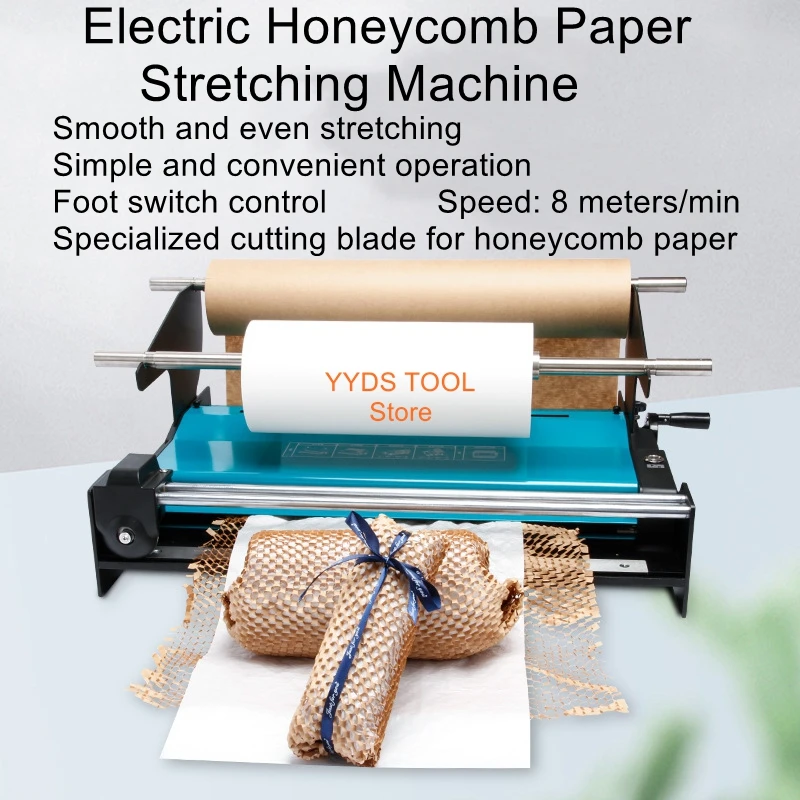 Electric Honeycomb Paper Stretching Machine with Professional Sliding Knife and Automatic Honeycomb Paper Packaging Feeder