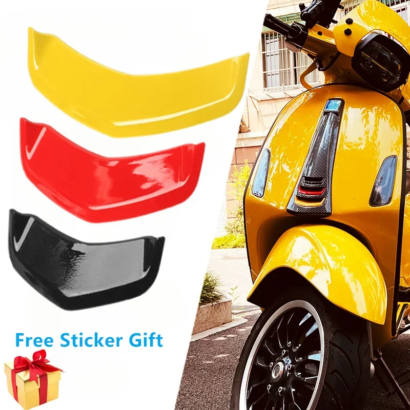 For PIAGGIO Vespa Sei Giorni GTS/GTV300 Sprint150 Primavera150 Scooter Front Tie Horn Decorative Cover Free Gift Emblems Sticker