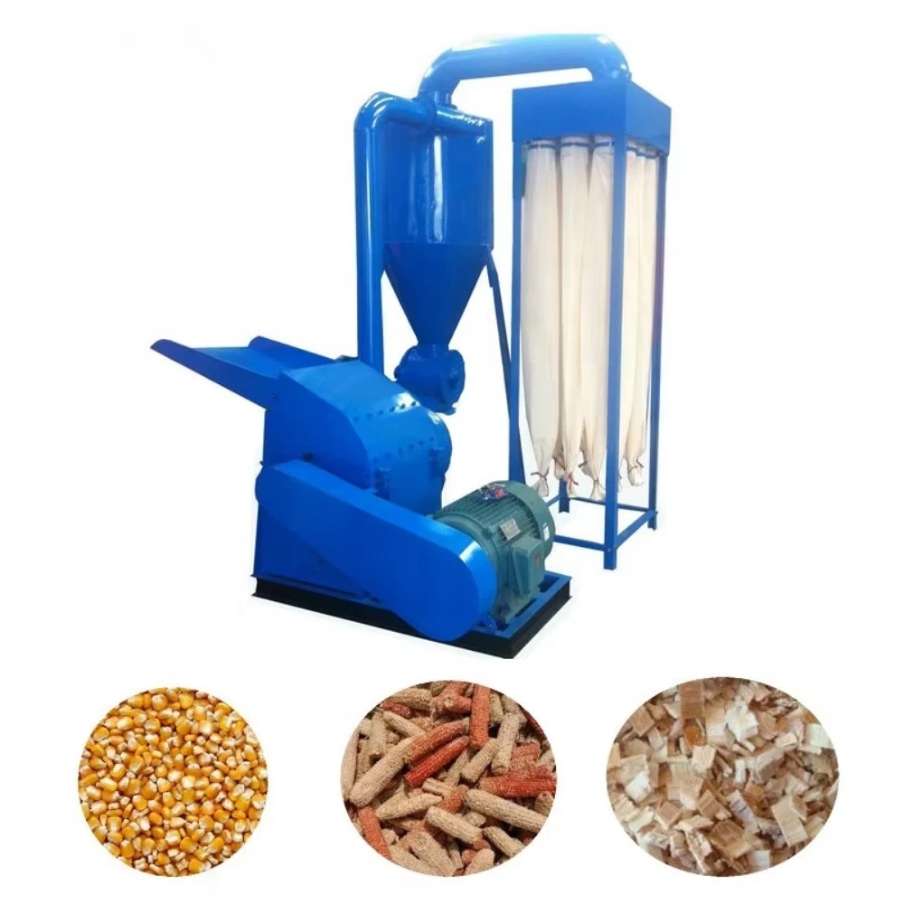 CE 2-3T/H Chicken Feed Making Machine Grain Grinder Farm Corn Hammer Mill