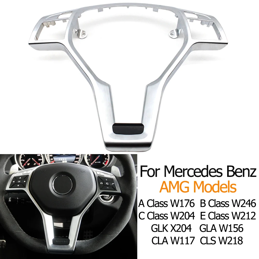 Carbon Fiber Steering Wheel Lower Cover Trim For Mercedes Benz AMG A B C E GLK GLA CLA CLS Class W176 W246 W204 W212 W156 W117