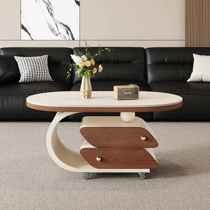 Moving Minimalist Coffee Table Modern Living Room Decoration Italian Coffee Table Unique Storage Mesa Auxiliar Home Furniture