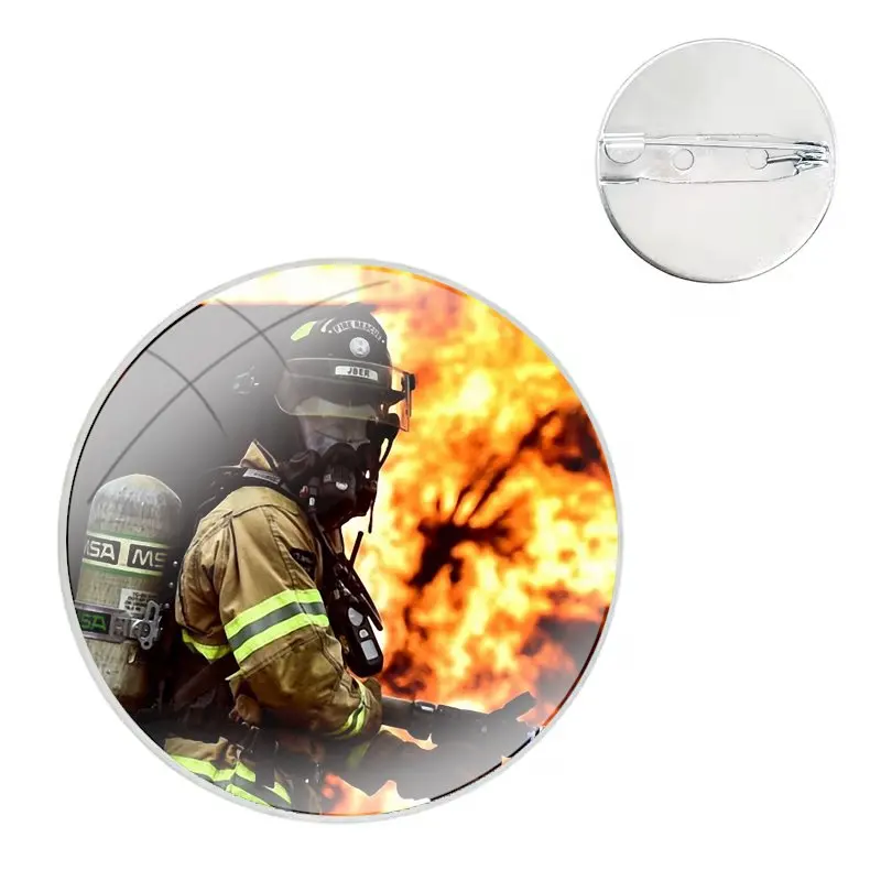 Pins Badge Metal Brooches For Clothes Backpack Decoration gift Firefighter Heroes Fireman