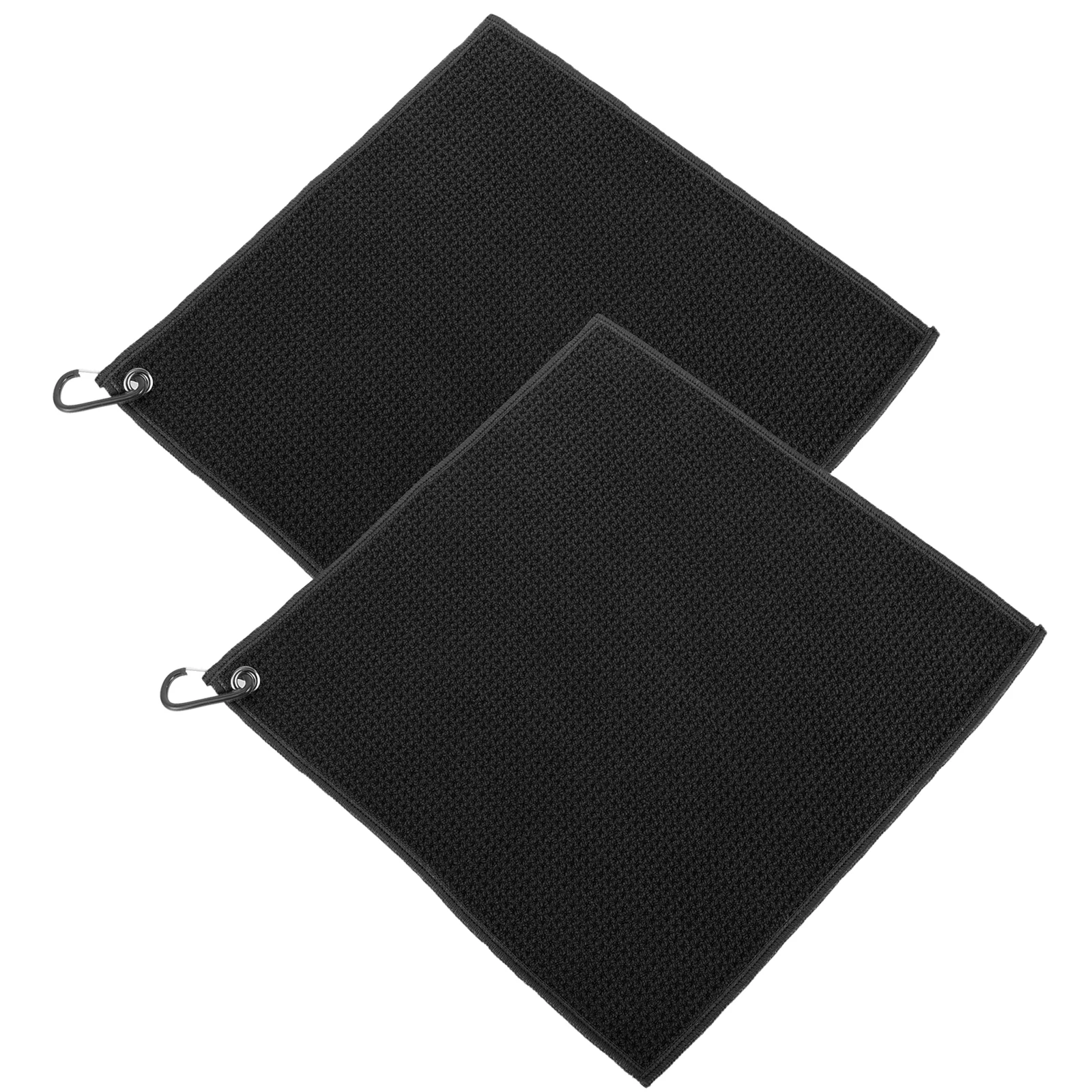 

2pcs 3 Black Towels 30x30cm Microfiber Cleaning Portable Cleaning Towels Breathable Golf Balls Accessories Golfer Supplies