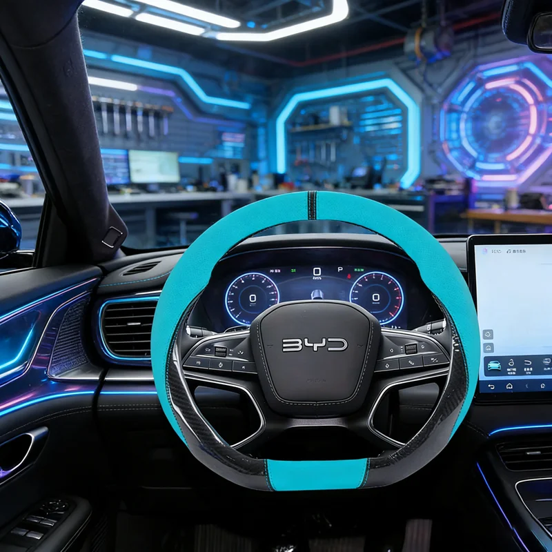 

Противоскользящая оплетка на руль для автомобилей BYD Atto 3, Yuan Plus, Atto 2, Shark, Dolphin, Surf, Dolphin, Seal, Song Plus, Sealion, Tang