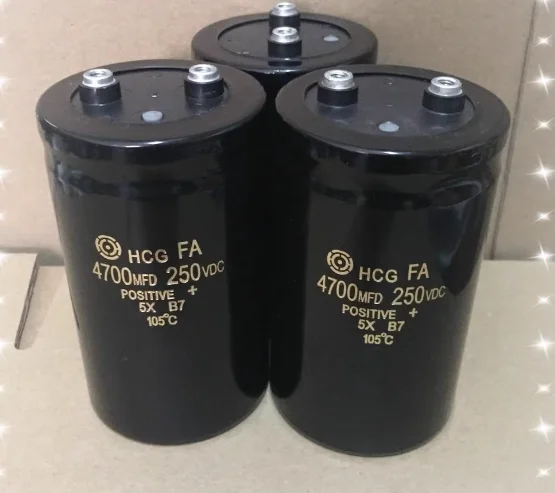 

FREE SHIPPING Electrolytic capacitor 250V 4700UF 4700MFD volume 50* 105mm screw feet