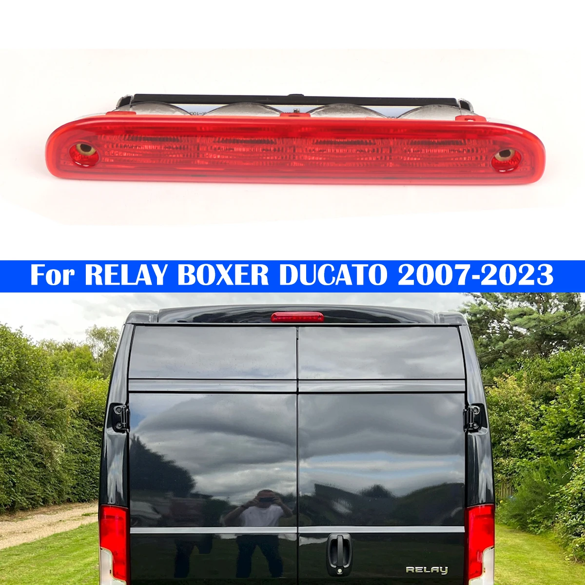Car Red Lens Rear Spoiler Higher Brake Stop Lamp 6351Z3 1340670080 For PEUGEOT BOXER For CITROEN RELAY For FIAT DUCATO 2007-2023
