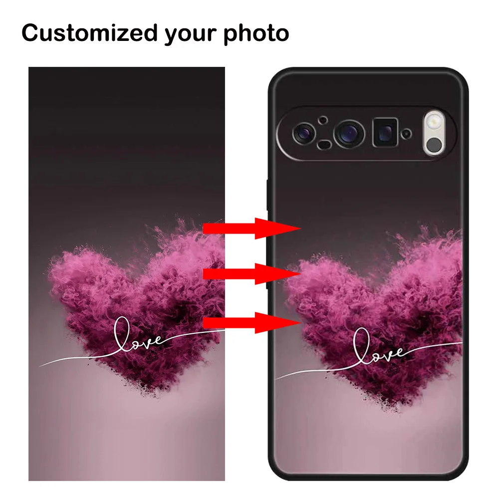 تخصيص DIY صور الحالات الهاتف ل بكسل 9 برو XL غطاء سيليكون لجوجل بكسل 10 برو XL حالة DIY صورة اسم النص تصميم #1