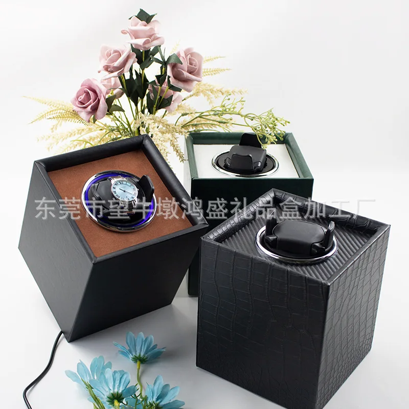 Automatic Winding Watch Roll Case Mechanical Watch Display Box Storage BoxLEDLamp Transducer Shaking Watch Device Single Series