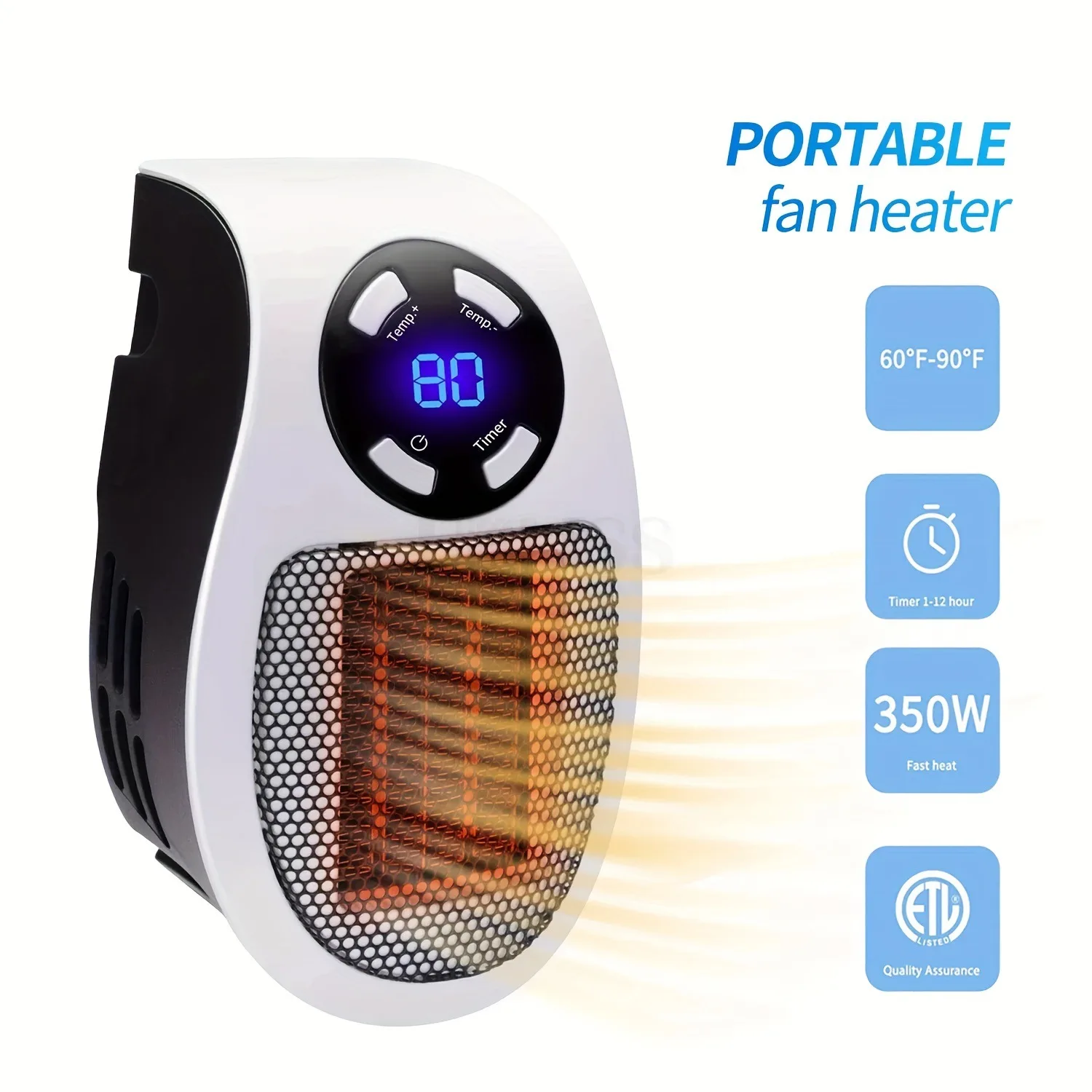 heating radiator wall heater 500W Portable Electric Heater Us Plug in Wall Room Heater Home Appliance Heating Remote Warmer