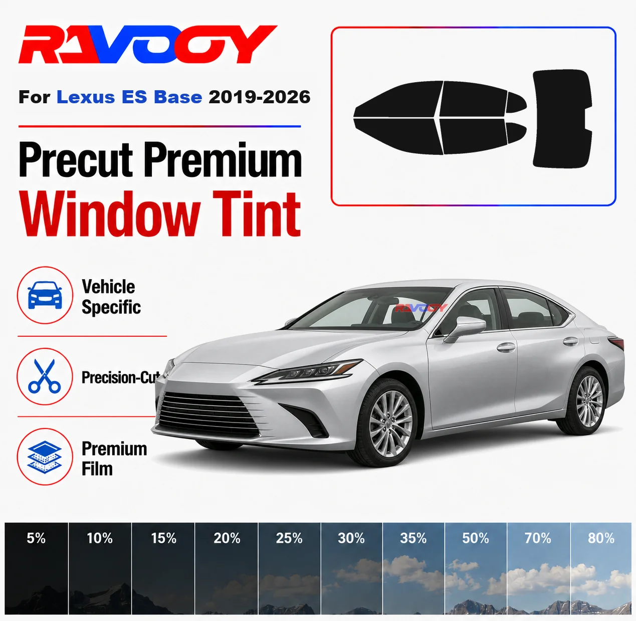premium-precut-window-tint-kit-front-rear-windows-rear-windshield-for-lexus-es-base-2019-2026-complete-set-nano-ceramic-film