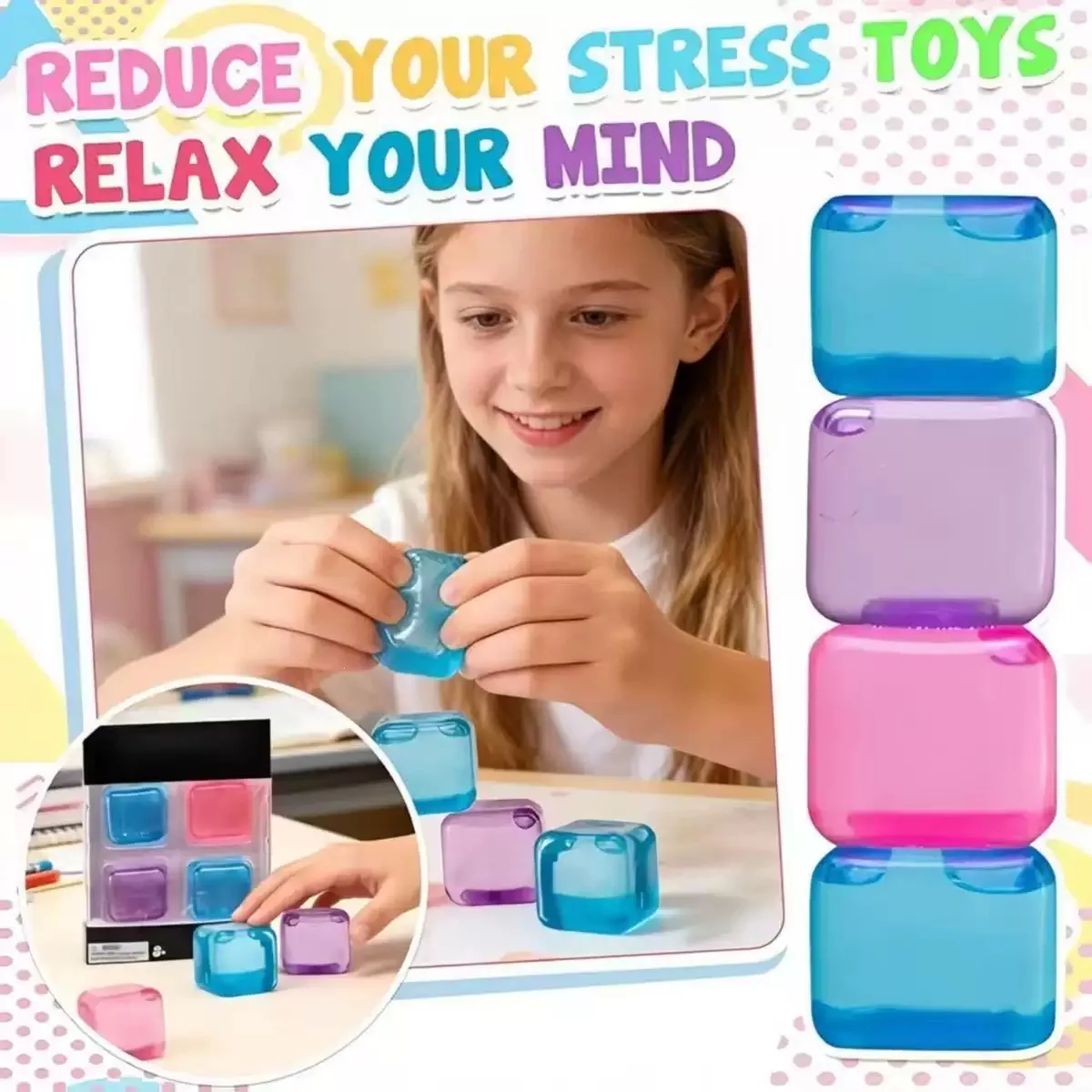 In Stock Squishy Schylling Needoh Nice Cube Toy Fidget Squishies Needooh Needoh Anti-Stress Blocks Pressure Relief Toyadult toys