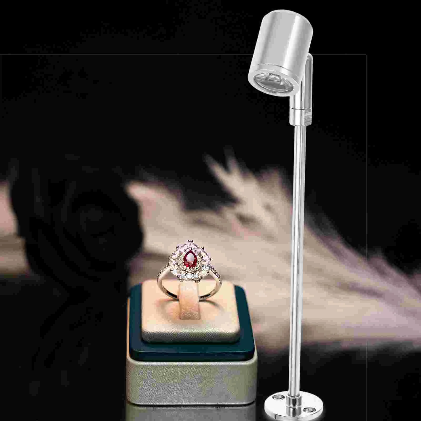 Small Spotlight LED Showcase Jewelry Counter Pole Mini Cabinet Spotlights Indoor for Display Fixture Plant Household Artwork