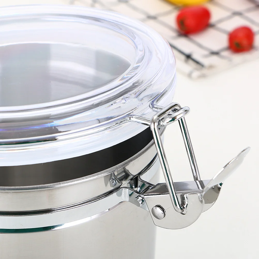 

5 Inches Stainless Steel Airtight Food Storage Can Sealed Container for Coffee Beans Tea Leaves Home Kitchen Tool