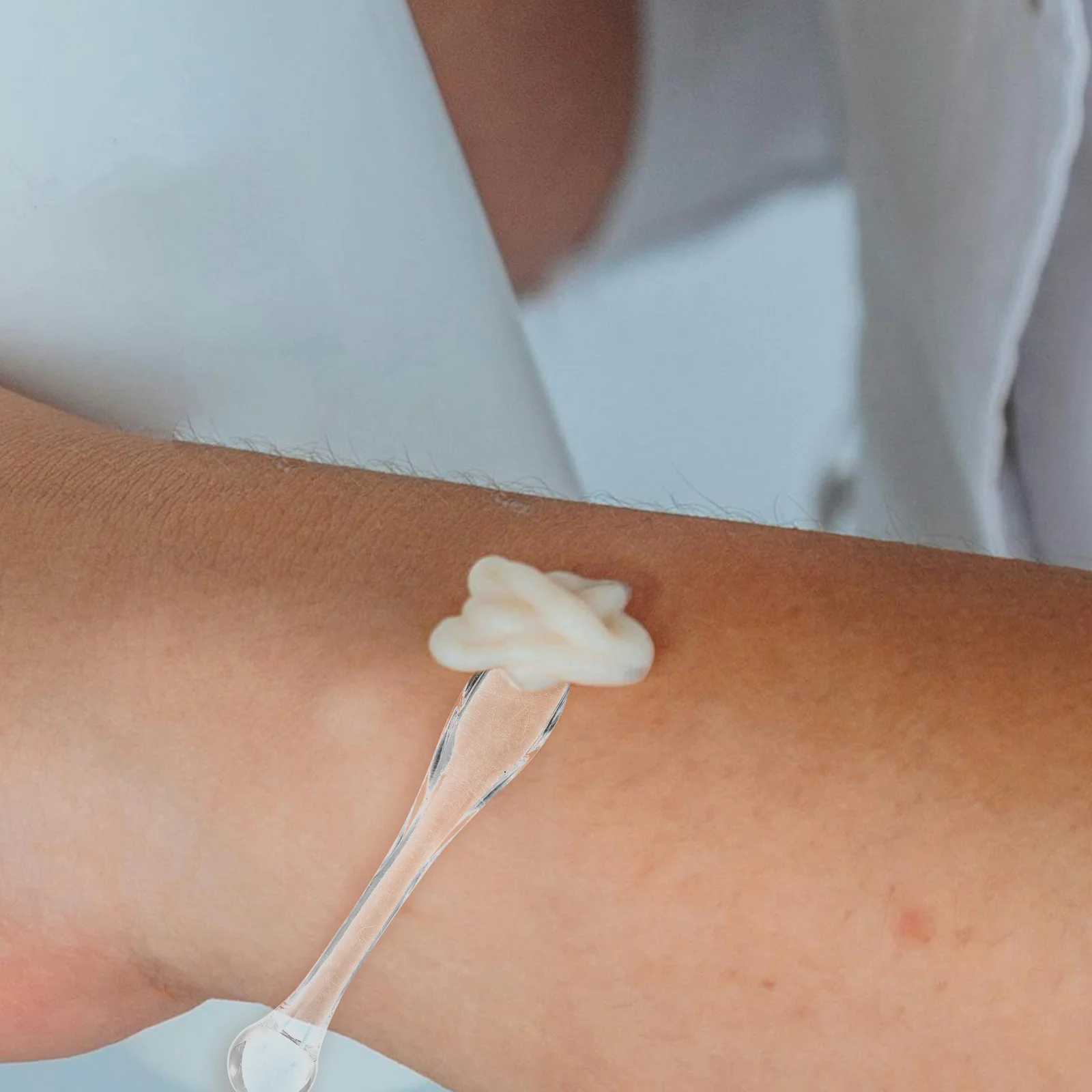 50 pezzi spatole per trucco riutilizzabili cucchiaio per la cura della pelle applicatore per crema per il viso spatola per trucco adatta ai viaggi spatola