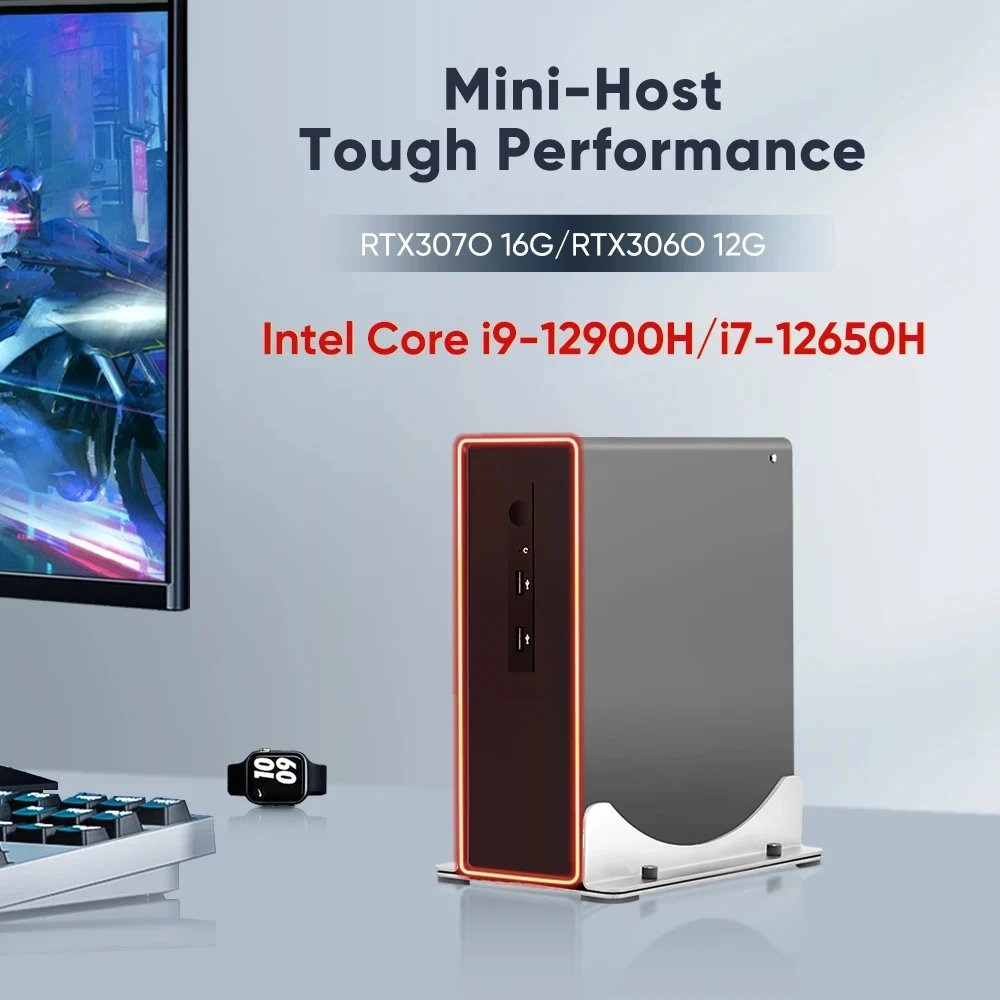 Topton 데스크탑 게이밍 컴퓨터, 미니 PC i9 게이머 호스트, NVIDIA RTX 3070, 16G 3060, 12G, i9 12900H, DDR4 2 * NVMe, Windows 11, WiFi6, MG36