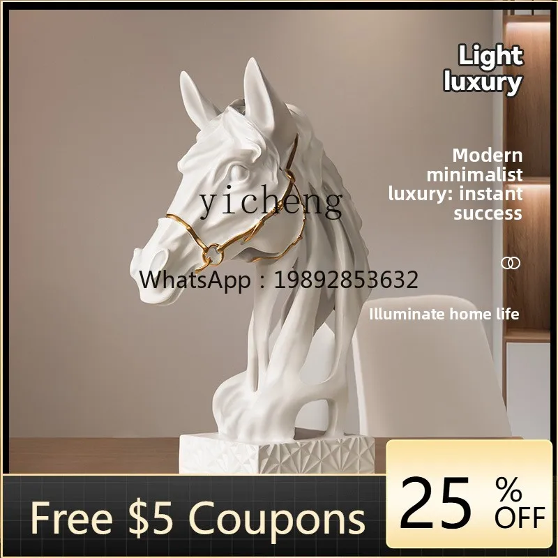 

AA Living Room Decor Home Accessories High-End Horse Head Entrance Wine Cabinet Decoration desk decoration
