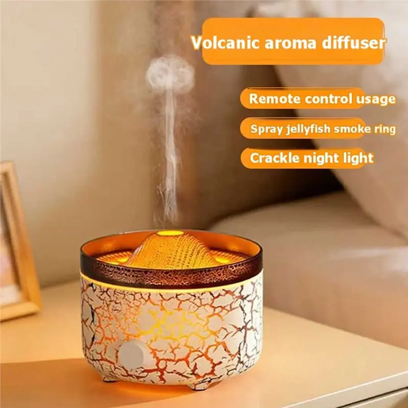 US Plug Compatible Aromatherapy Essential Oil Diffuser 560Ml Ultrasonic Cool Mist With Flame& 2 Mist Mode Settings-A54Q