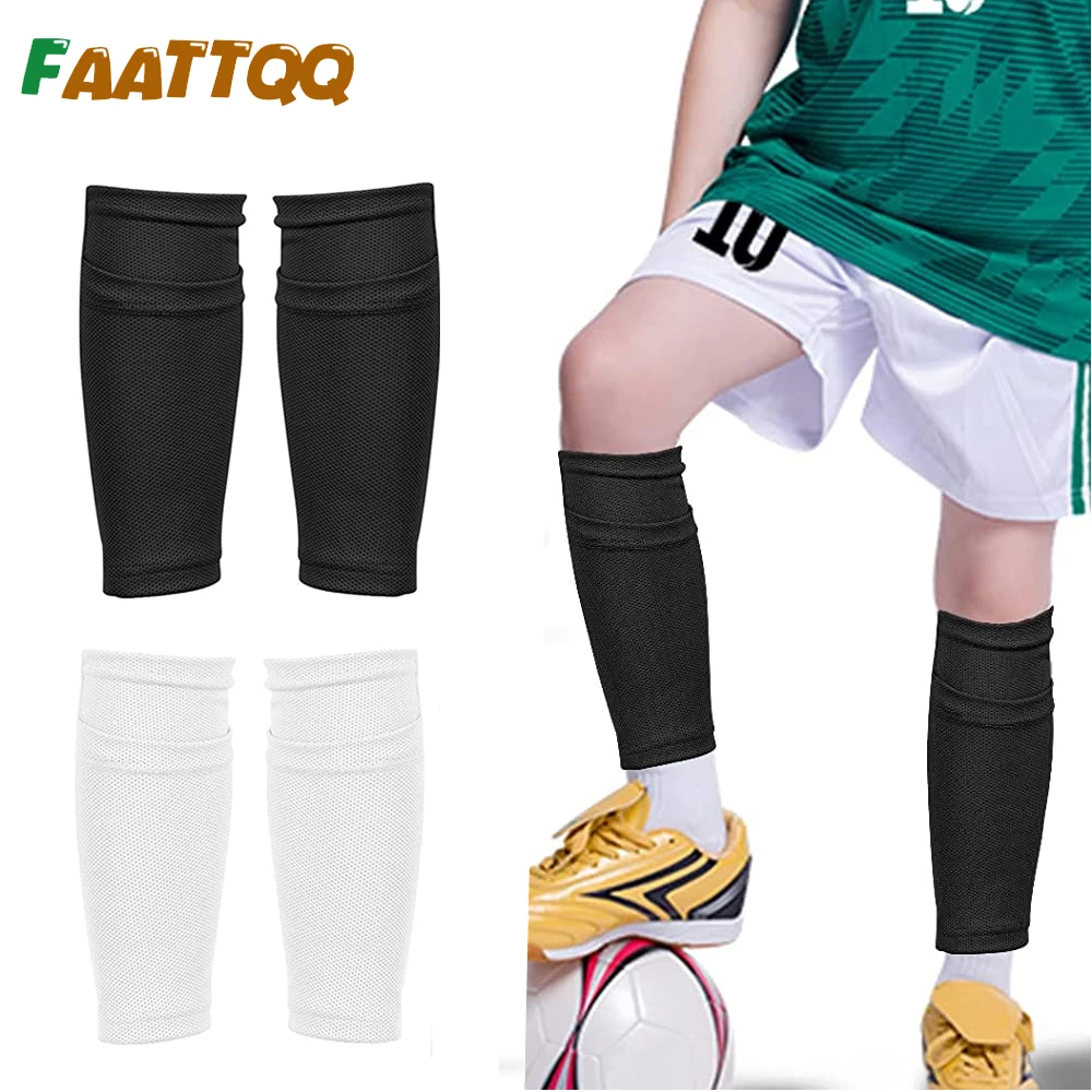 

Kids Soccer Shin Guard Sock, Leg Performance Support Polyester Soccer Shin Guard Sleeve Holder with Pocket for Soccer Sport