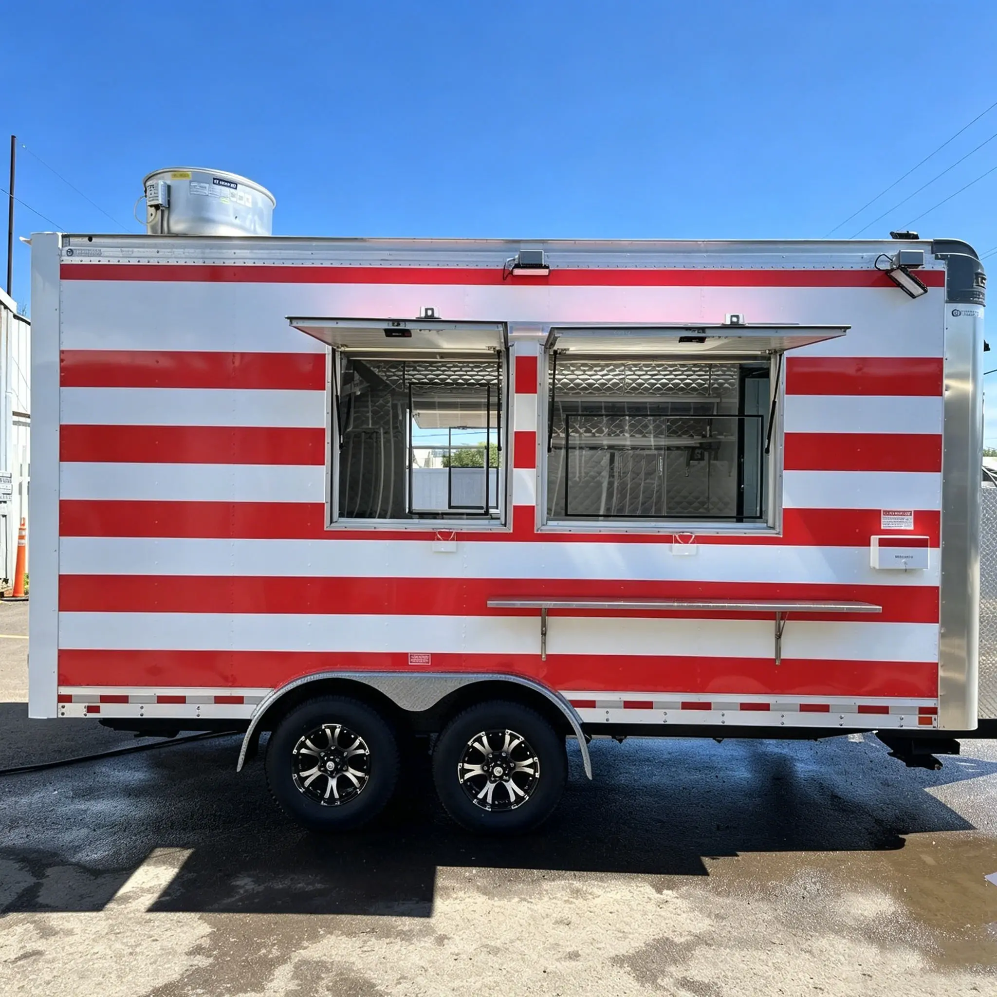 New Enclosed Food Trailer Usa Hotdog Cart Restaurant Truck Retail Ice Trailer Pizza Food Shop Hotel Coffee Ice Cream Corn More