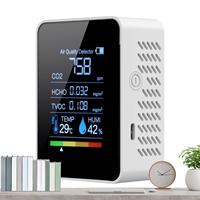 5 in 1 Air Quality Detector Smart Clear Display Portable Accurate Monitor For Safety CO2 TVOC HCHO Testing Monitoring Detection