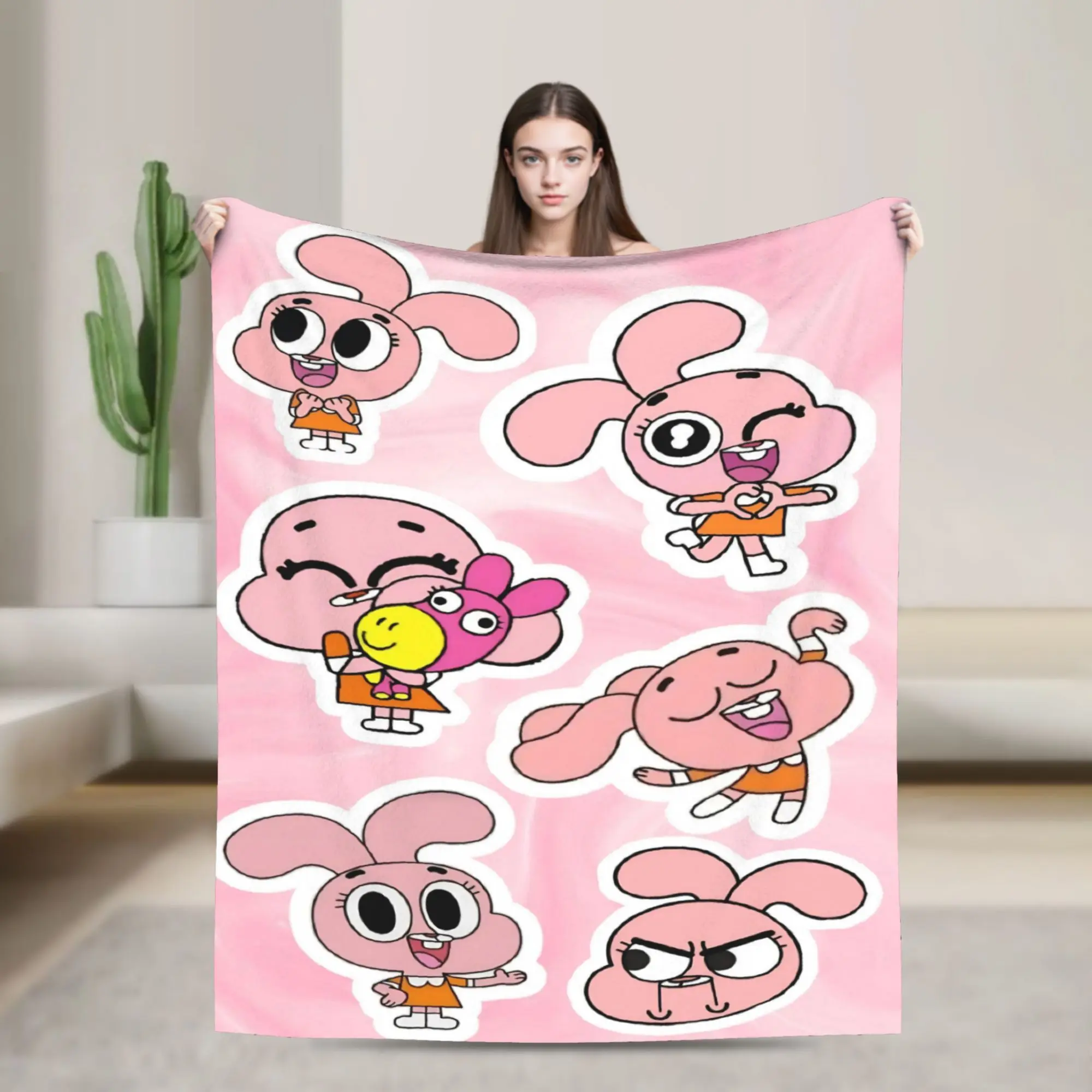 Anaise Knitted Blankets Flannel Amazing World Of Gum Ball Super Soft Throw Blankets for Bedroom Sofa Bed Rug