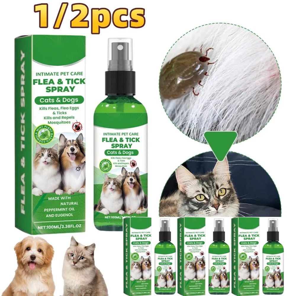 Pet Insect Repellent Dog Cat Hair Skin Insect Repellent Spray Daily Gentle Care Agent Repel Fleas Ticks Mites Pet Cleaning Spray