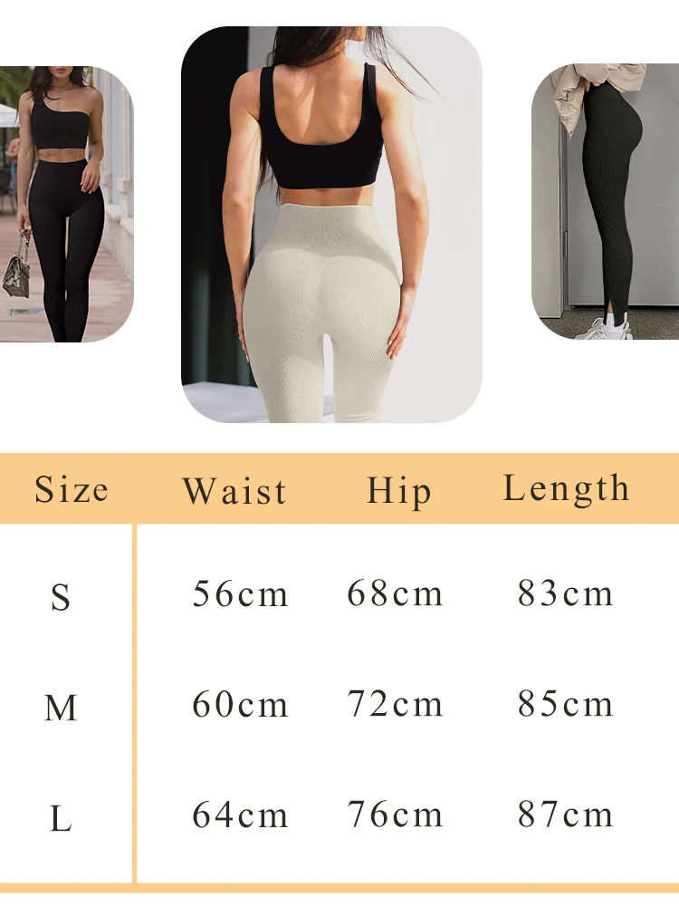 Pantaloni da yoga Leggings sportivi a vita alta senza cuciture da donna Leggings da palestra per allenamento con vestibilità aderente per il