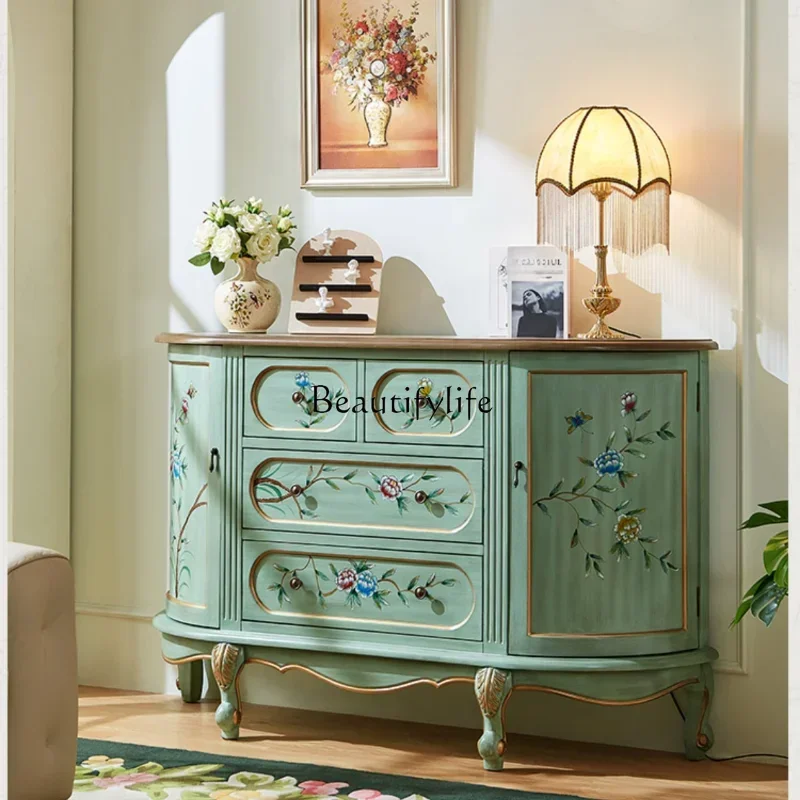 

FG40American semicircular entrance cabinet entry door living room partition painted entrance platform