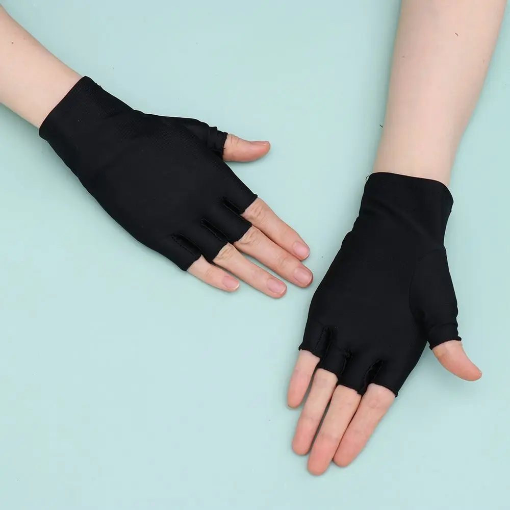 Spring Autumn Short Thin Sports/Driving/Biking Sun Protection Summer Mittens Half Finger Gloves