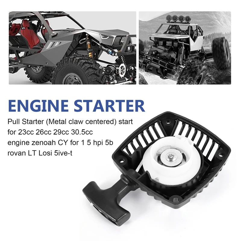 Pull Starter (Metal Claw Centered) Start For 23Cc 26Cc 29Cc 30.5Cc Engine Zenoah CY For 1 5 Hpi Baja 5B Rovan LT Losi 5Ive-T Sta