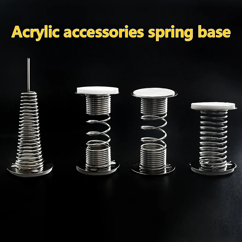 4pcs DIY Accessories Dancing Toy Spring Base Car Dashboard Shaking Head Spring Base Double-sided Tape For Crafting